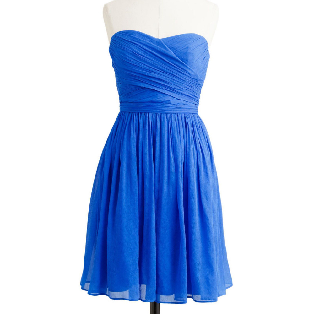 J CREW NWT Strapless Silk Chiffon Taryn Short Dress